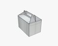 Gable Box Cardboard Food Packaging White 3Dモデル