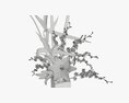 Lily Bouquet With Cherry Branch And Tall Grass Modello 3D