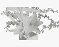 Lily Bouquet With Cherry Branch And Tall Grass Modelo 3D