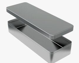 Metal Tin Can Rectangular Shape Modello 3D