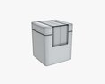 Metal Tin Can Rectangular Shape With Label Modello 3D