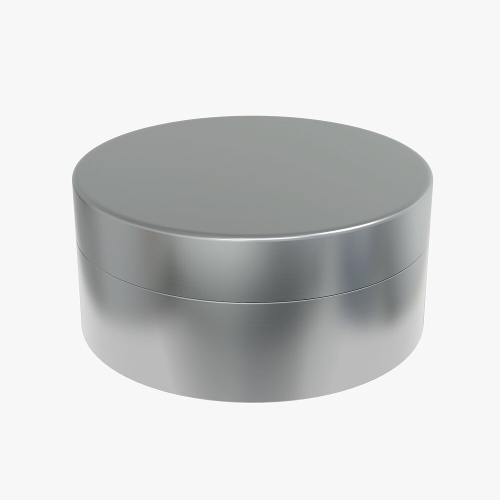 Metal Tin Can Round Shape 3D модель