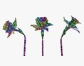 Narcissus Flower Plant Single Purple 3D 모델 