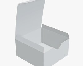 Paper Gift Box Opened 3D model