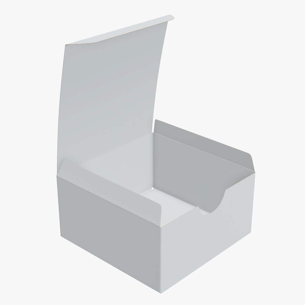 Paper Gift Box Opened 3D-Modell