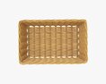 Rectangular Wicker Basket 01 Medium Brown 3D модель
