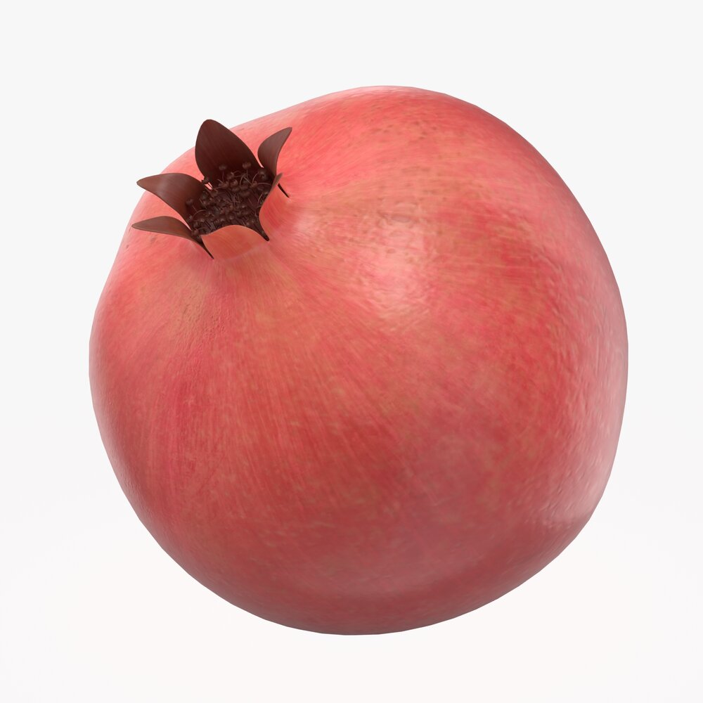 Ripe Pomegranate Whole Modello 3D