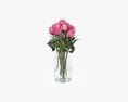Rose Flowers In Vase 3D-Modell