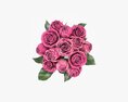 Rose Flowers In Vase 3d model