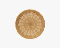 Round Wicker Basket Medium Brown 3Dモデル
