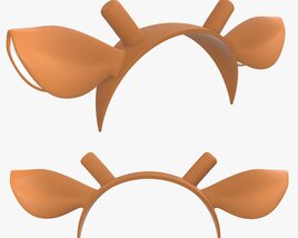 Headband Deer Ears Small Horns 3D-Modell