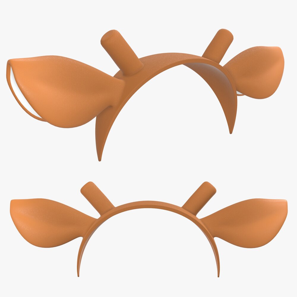 Headband Deer Ears Small Horns 3D модель