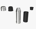 Thermos Large Stainless Steel With Cup And Holder 3d model