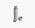 Thermos Large Stainless Steel With Cup Opened 3D модель