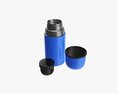 Thermos Small Stainless Steel With Cup Opened 3D модель