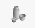 Thermos Small Stainless Steel With Cup Opened 3D-Modell