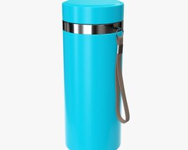 Thermos Vacuum Bottle Flask 01 Blue 3Dモデル