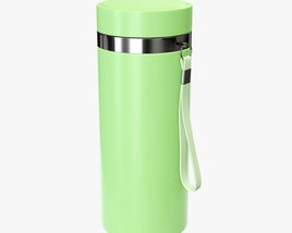 Thermos Vacuum Bottle Flask 01 Green Modèle 3D