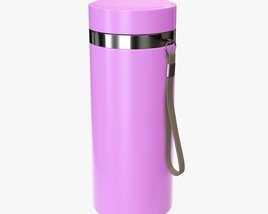 Thermos Vacuum Bottle Flask 01 Pink Modello 3D