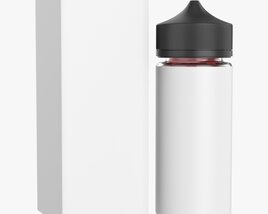 Vapor Liquid Bottle Large Box Black Cap Modelo 3d