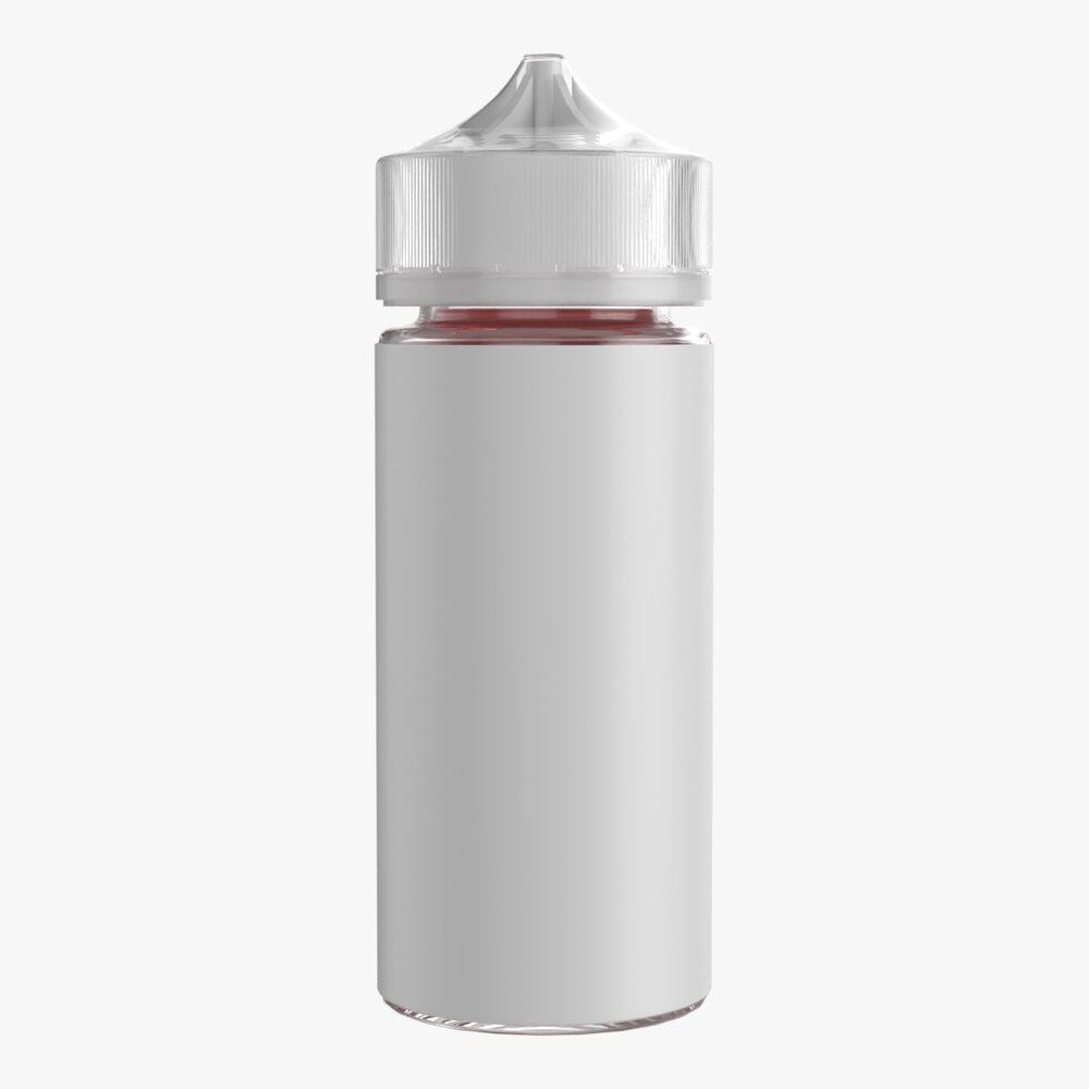 Vapor Liquid Bottle Large Transparent Cap Modelo 3d
