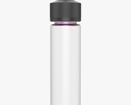 Vapor Liquid Bottle Medium Black Cap 3D 모델 