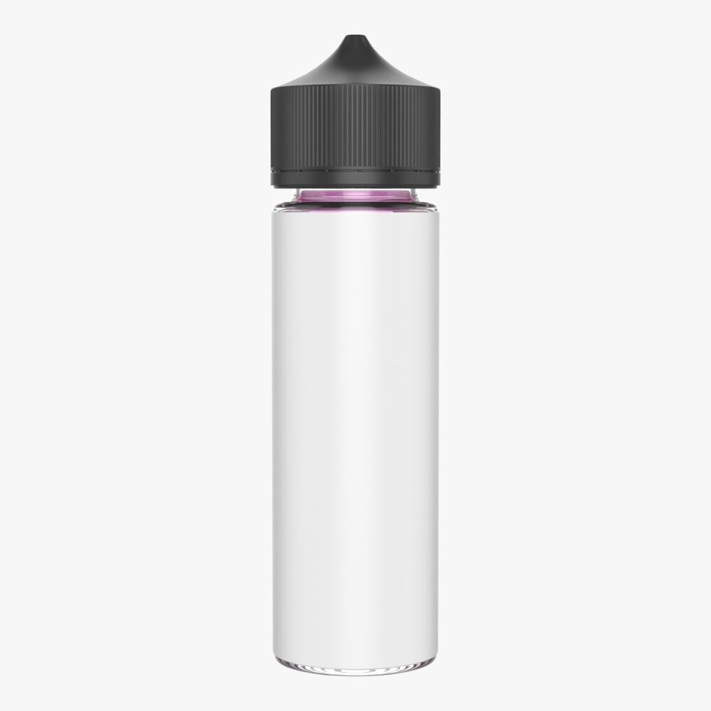 Vapor Liquid Bottle Medium Black Cap Modèle 3D