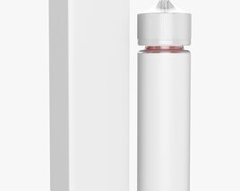 Vapor Liquid Bottle Medium Box Transparent Cap 3D 모델 