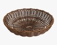 Wicker Basket Dark Brown 3D модель