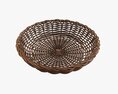 Wicker Basket Dark Brown Modèle 3d
