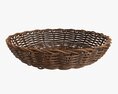 Wicker Basket Dark Brown Modèle 3d
