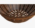 Wicker Basket With Clipping Path 2 Dark Brown 3D 모델 