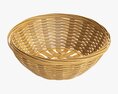 Wicker Basket With Clipping Path 2 Medium Brown 3d model