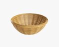 Wicker Basket With Clipping Path 2 Medium Brown 3D-Modell