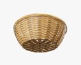 Wicker Basket With Clipping Path 2 Medium Brown 3D модель