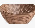 Wicker Basket With Clipping Path Light Brown Modelo 3d