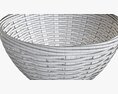 Wicker Basket With Clipping Path Light Brown 3d model