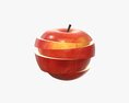 Apple Fruit Sliced 3d model