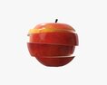 Apple Fruit Sliced 3d model