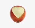 Apple Fruit With Heart Shape Cut Out Modelo 3d