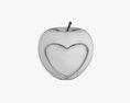 Apple Fruit With Heart Shape Cut Out 3d model