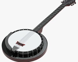 Banjo Musical Stringed Instrument 3D модель