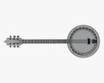 Banjo Musical Stringed Instrument 3D-Modell