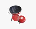 Charcoal Kettle Steel Grill Bbq With Lid Modèle 3d