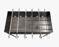 Charcoal Steel Grill Bbq Skewer 3D-Modell