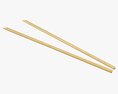 Chopsticks Wooden Separated 3Dモデル