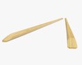 Chopsticks Wooden Separated 3D 모델 