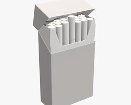 Cigarettes Slim Pack Opened 3D模型