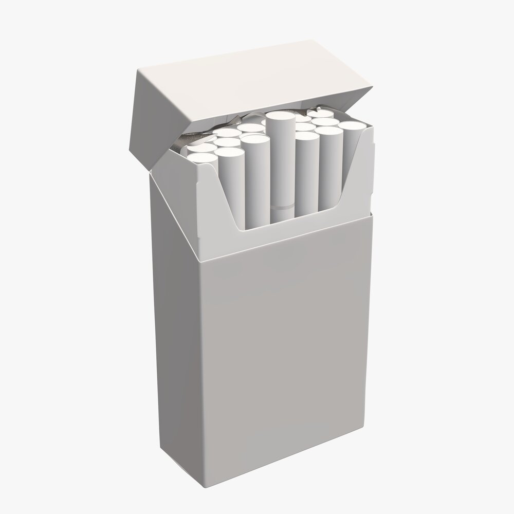 Cigarettes Slim Pack Opened 3Dモデル