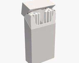 Cigarettes Super Slim Pack Opened 3D model